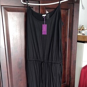 Jumpsuit Black Sleeveless tank jumpsuit with side slits NWT